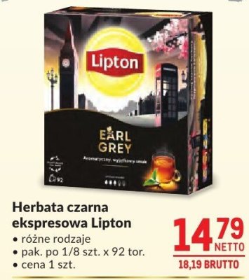Herbata czarna ekspresowa Lipton Earl Grey promocja w Makro