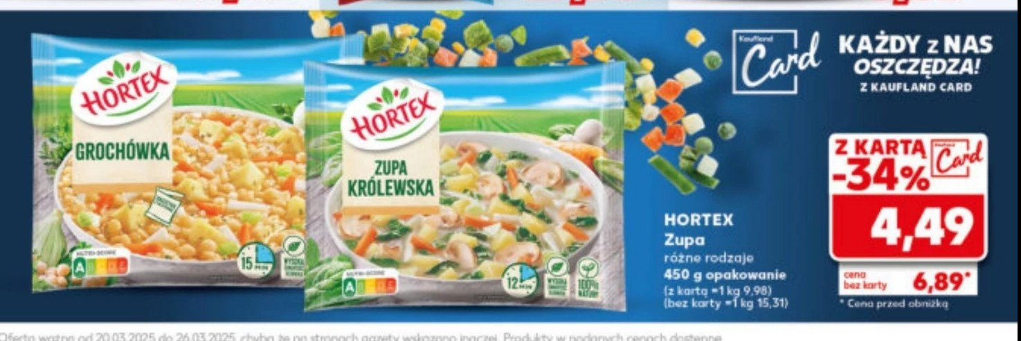 Zupa grochowa Hortex promocja w Kaufland