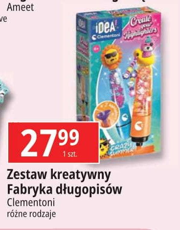 Zestaw kreatywny idea fabryka d艂ugopis贸w z akcesoriami Clementoni promocja