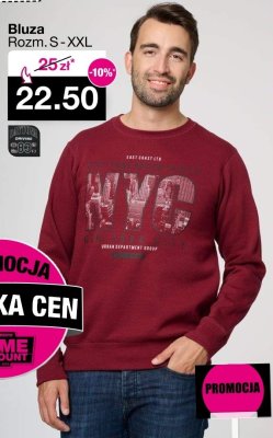 Bluza męska Rozm. S-XXL promocja w Woolworth