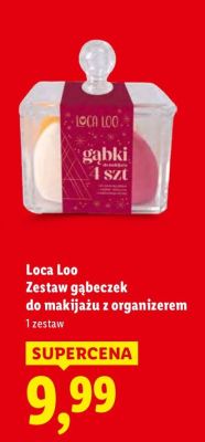 Zestaw gąbeczek Loca Loo do makijażu z organizorem promocja w Lidl