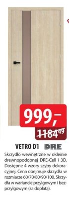 Skrzydło wewnętrzne w okleinie drewnopodobnej DRE-Cell VETRO D1 DRE promocja w Dobre Dla Domu