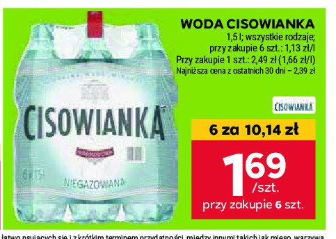 Woda lekko gazowana Cisowianka promocja