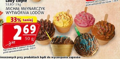 Lody ciepłe MICHAŁ MŁYNARCZYK WYTWÓRNIA LODÓW promocja w Prim Market