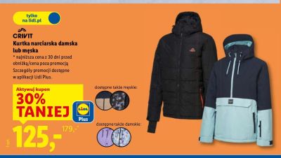 Kurtka narciarska damska lub męska CRIVIT promocja w Lidl