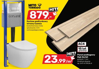 Zestaw podtynkowy wirowy Camea Cersanit MITO TORNADO promocja w Bricomarche