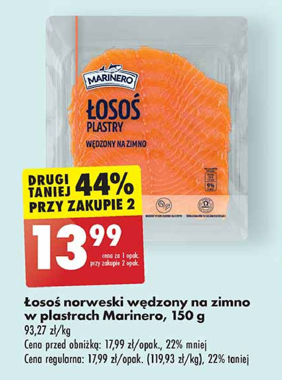 Łosoś wędzony na zimno Marinero promocja