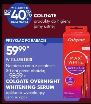 Serum COLGATE OVERNIGHT WHITENING SERUM aplikator wybielający promocja w Super-Pharm