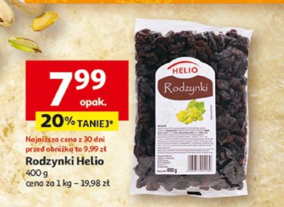 Rodzynki Helio 400g promocja w Auchan