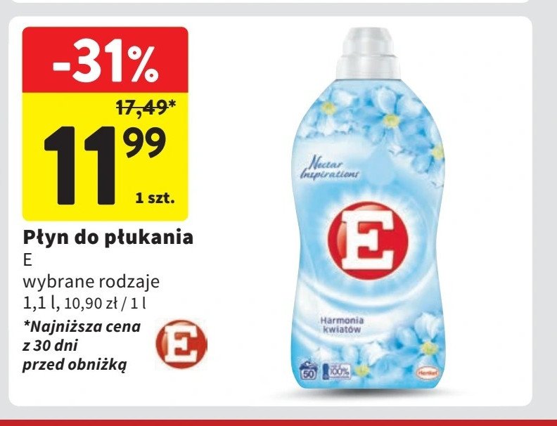 Płyn do zmiękczania tkanin harmonia kwiatów E nectar inspirations promocja