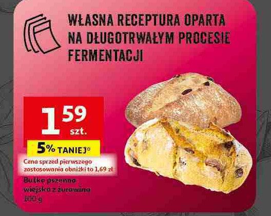 Bułka pszenna z żurawiną promocja