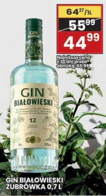 Gin Białowieski Żubrówka 0,7L promocja w Wafelek