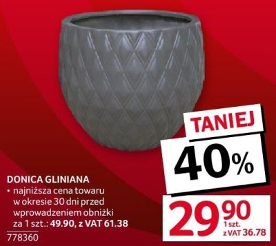 Donica gliniana promocja w Selgros