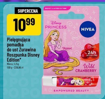 Pielęgnująca pomadka do ust Żurawina Roszpunka Disney Edition promocja w POLOmarket