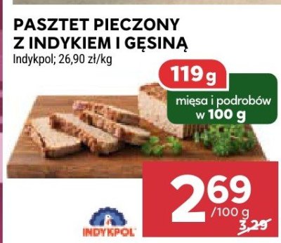 Pasztet pieczony z indykiem i gęsiną Indykpol promocja w Stokrotka