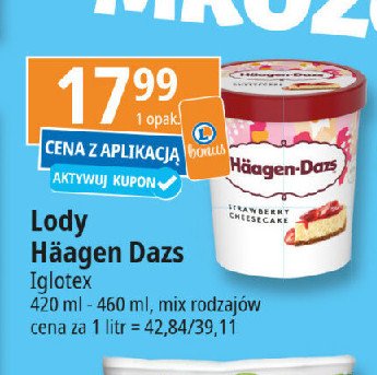 Lody strawberry cheesecake Haagen-dazs promocja