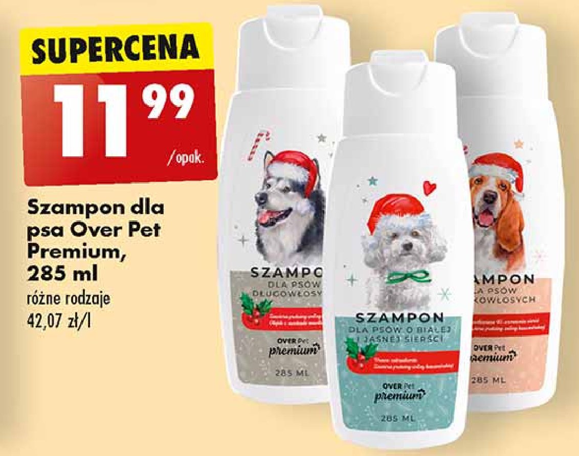 Szampon dla ps贸w kr贸tkow艂osych OVER PET PREMIUM promocja