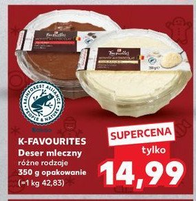 Deser mleczny czekoladowy K-classic favourites promocja w Kaufland