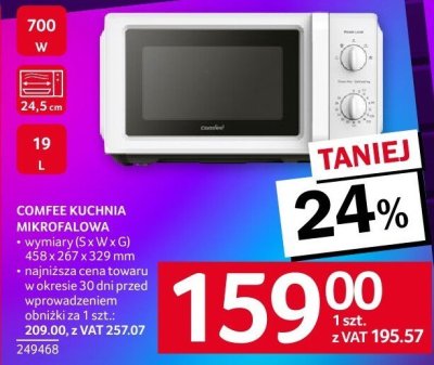 Kuchenka mikrofalowa Comfee promocja w Selgros