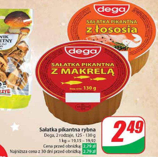 Sałatka pikantna z makreli Dega promocja w Dino