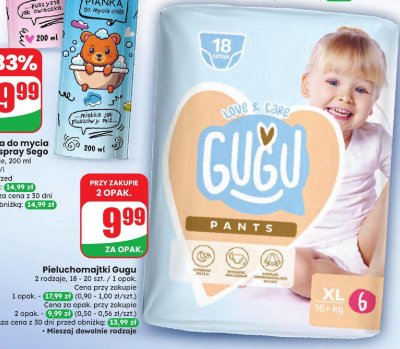 Pieluchomajtki Gugu Pants promocja w Dino