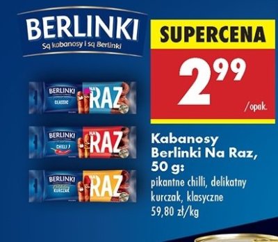Kabanosy classic Morliny berlinki na raz promocja