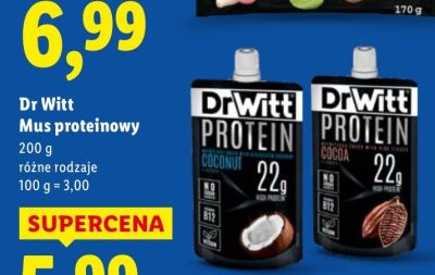 Mus proteinowy Dr Witt kokos promocja w Lidl