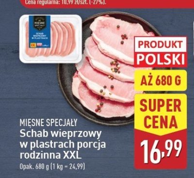 Schab wieprzowy bez ko艣ci - plastry Mi臋sne specja艂y zawsze 艣wie偶e (aldi) promocja