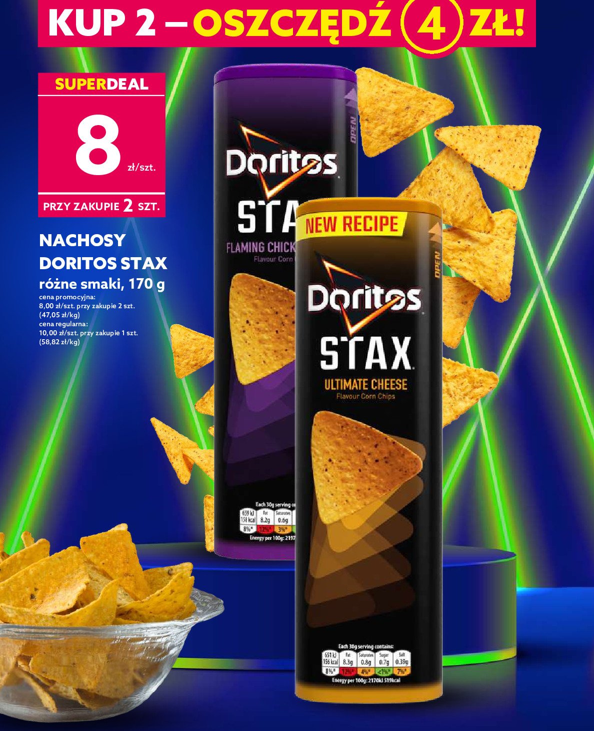 Chipsy ultimate cheese DORITOS STAX Frito lay doritos promocja