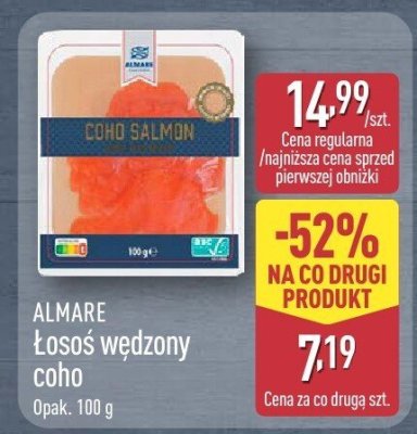 Łosoś wędzony coho  promocja w Aldi