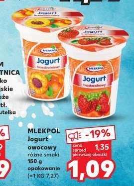 Jogurt truskawkowy Mlekpol promocja