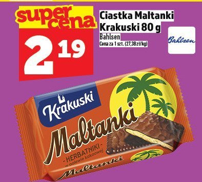 Ciastka Maltanki Krakuski 80 g promocja w TOPAZ