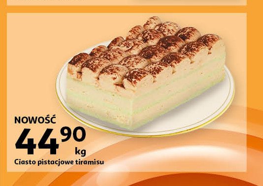 Ciasto tiramisu o smaku pistacji promocja w Auchan