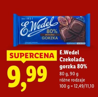 Czekolada gorzka 80% promocja w Lidl