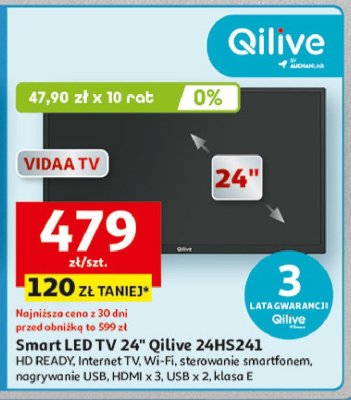 Telewizor 24" q24h221b/h241 Qilive promocja