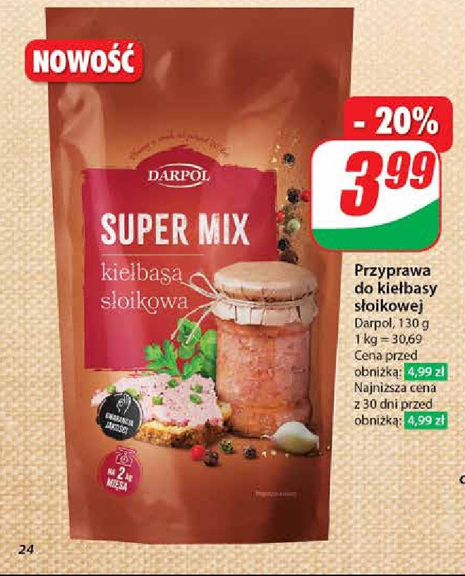 Przyprawa do kiełbasy słoikowej Darpol promocja