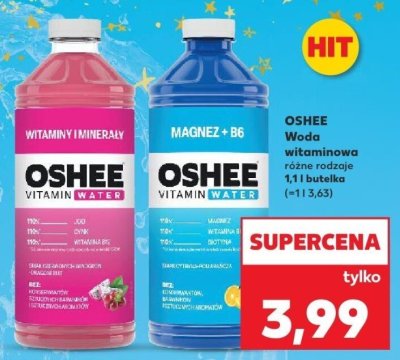 Woda OSHEE witaminowa różne rodzaje promocja w Kaufland