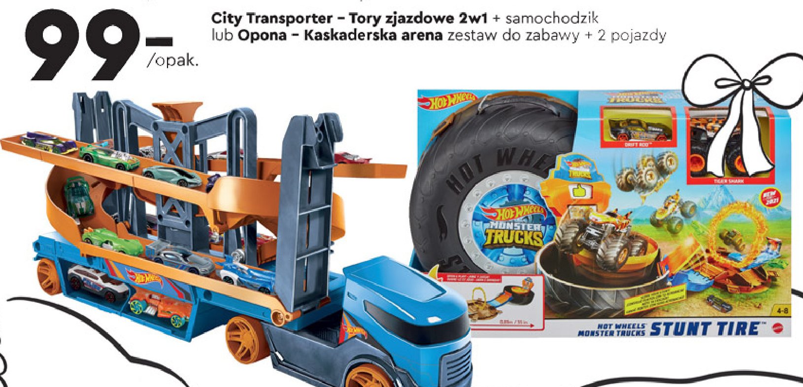 City transporter - tory zjazdowe 2w1 Hot wheels promocja