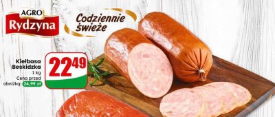 Kiełbasa Beskidzka AGRO Rydzyna 1 kg promocja w Dino