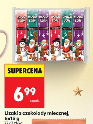 Lizaki z czekolady mlecznej, 6x15 g promocja w Biedronka