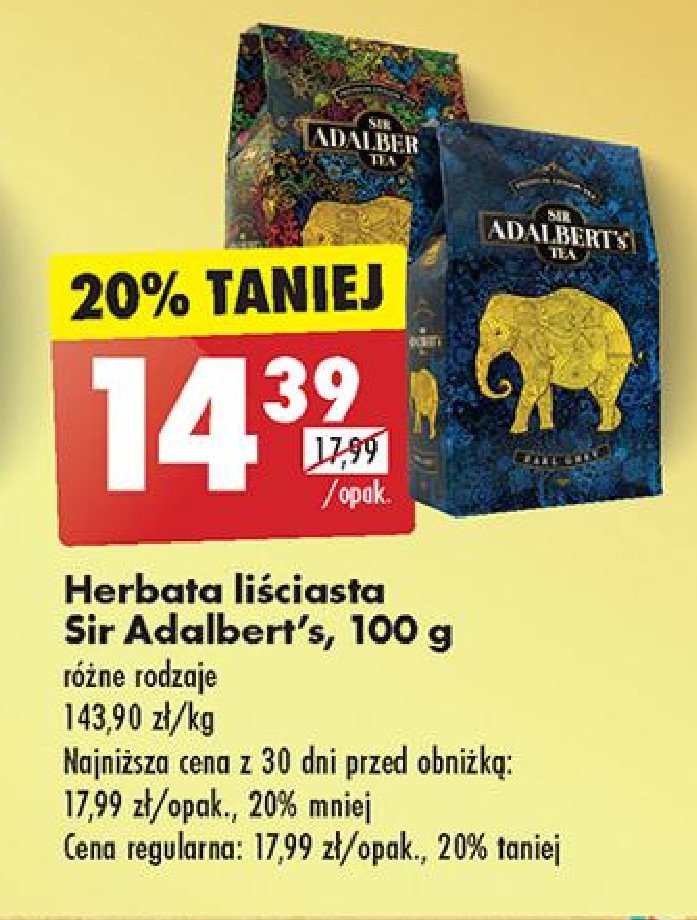 Herbata Sir adalbert's tea breakfast promocja