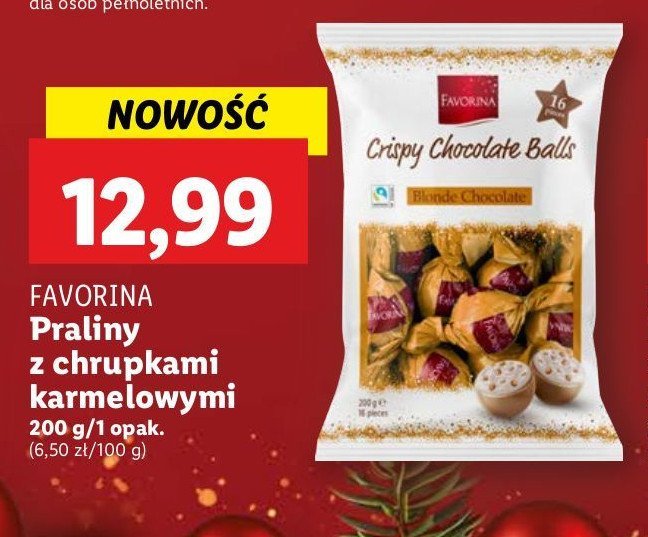 Praliny z chrupkami karmelowymi Favorina promocja