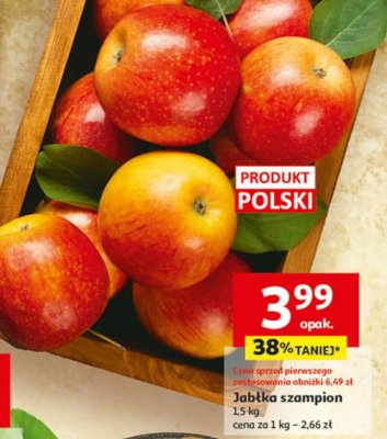 Owoce jabłka szampion 1.5 kg, Produkt Polski promocja w Auchan