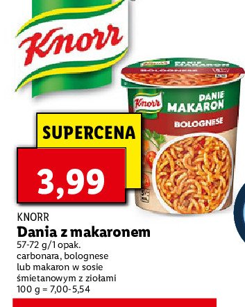 Puree śmietana z ziołami Knorr danie promocja