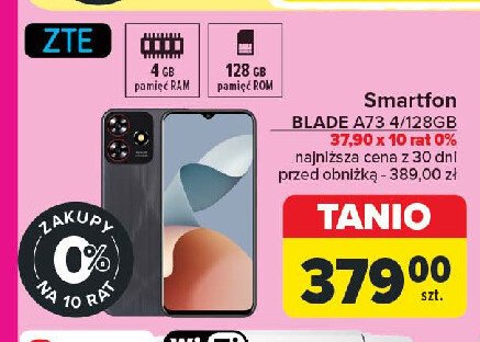 Smartfon blade a73 ZTE promocja