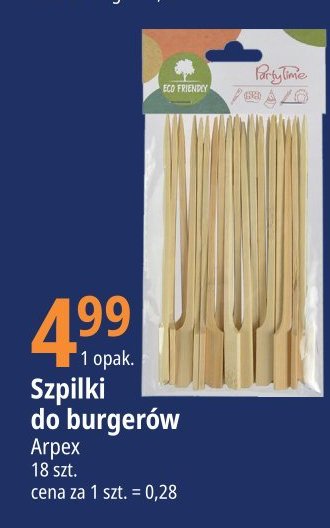 Szpilki do burger贸w 15 cm Party time eco friendly promocja