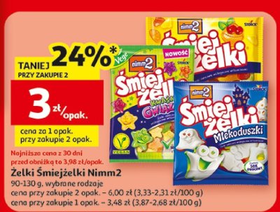 Żelki Śmiejżelki Nimm2, wybrane rodzaje promocja w Auchan