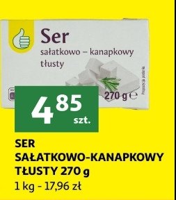 Ser sałatkowo-kanapkowy tłusty Podniesiony kciuk promocja