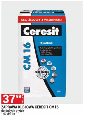 Zaprawa klejowa CERESIT CM16 do dużych płytek promocja w Merkury Market