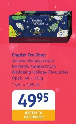 Herbata English Tea Shop Zestaw ekologicznych herbat świątecznych Wellbeing Holiday Favourites promocja w Drogerie DM
